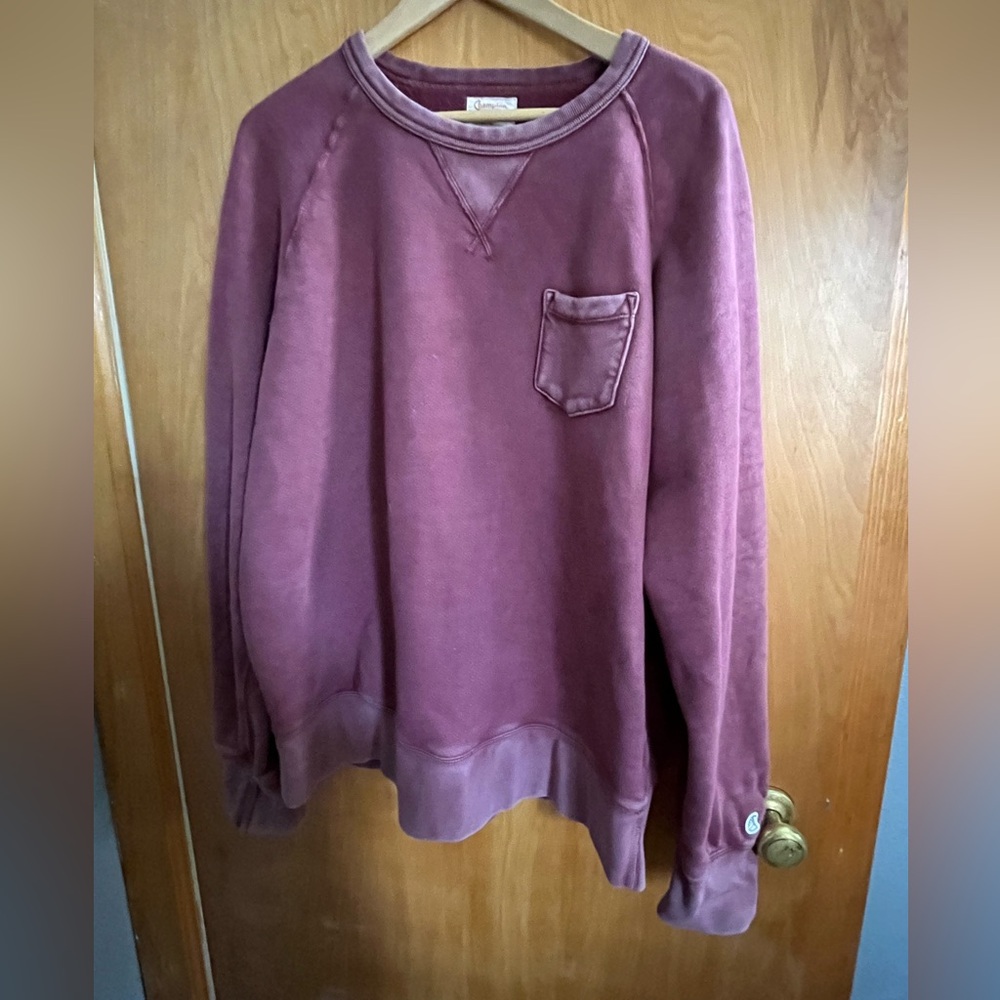 Todd Snyder/Champion 2xl.  Sun-faded Beet-root pocket sweatshirt. Like new!